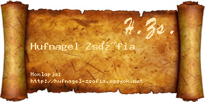 Hufnagel Zsófia névjegykártya