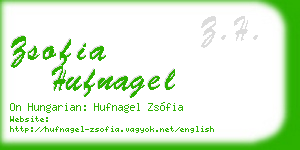 zsofia hufnagel business card